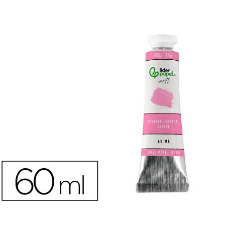 PINTURA GOUACHE/TEMPERA LIDERPAPEL TUBO DE ALUMINIO DE 60 ML COLOR ROSA