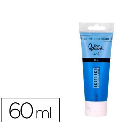PINTURA ACRILICA LIDERPAPEL TUBO DE PLASTICO DE 60 ML COLOR AZUL