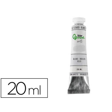PINTURA AL OLEO LIDERPAPEL TUBO DE ALUMINIO DE 20 ML COLOR BLANCO TITANIO