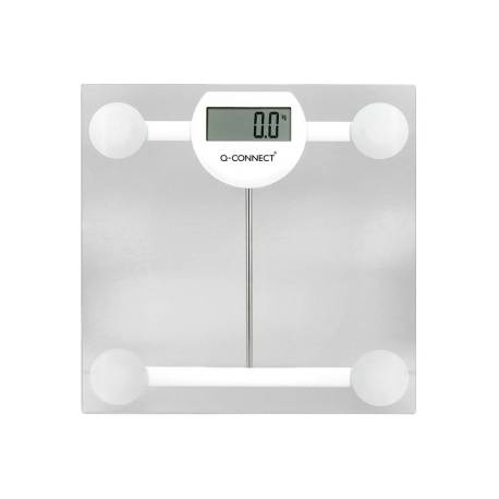 BASCULA BAÑO Q-CONNECT DIGITAL CON PANTALLA LCD PRECISION 100 GR CAPACIDAD DE 5 KG A 180 KG 300X300X22MM