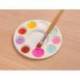 PALETA PLASTICO LIDERPAPEL PARA PINTURA REDONDA CON 10 HUECOS 17 CM