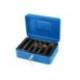 Caja caudales Q-Connect 10" 250x180x90 mm color azul con bandeja portamonedas