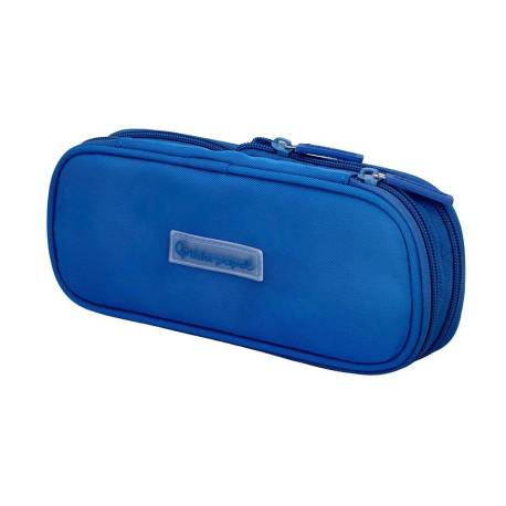 ESTUCHE PORTATODO LIDERPAPEL COLOR POP 2 CREMALLERAS CON COMPARTIMENTO EXTENSIBLE AZUL 230 X 60 MM