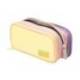 ESTUCHE PORTATODO LIDERPAPEL FUNKY 3 CREMALLERAS CON APERTURAS LATERALES AMARILLO ROSA LILA 220X100X65 MM