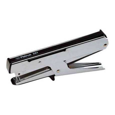 GRAPADORA PETRUS DE TENAZA 221 METALICA CAPACIDAD DE GRAPADO 20 HOJAS USA GRAPAS 23/6