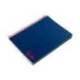 CUADERNO ESPIRAL LIDERPAPEL A7 MICRO WONDER TAPA PLASTICO 100H 90 GR CUADRO 5MM 4 BANDAS COLOR AZUL MARINO