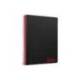 CUADERNO ESPIRAL LIDERPAPEL A7 MICRO WONDER TAPA PLASTICO 100H 90 GR CUADRO 5MM 4 BANDAS COLOR NEGRO
