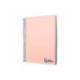 CUADERNO ESPIRAL LIDERPAPEL A7 MICRO WONDER TAPA PLASTICO 100H 90 GR CUADRO 5MM 4 BANDAS COLOR ROSA