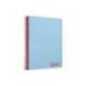 CUADERNO ESPIRAL LIDERPAPEL A7 MICRO WONDER TAPA PLASTICO 100H 90 GR CUADRO 5MM 4 BANDAS COLOR CELESTE