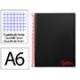 Bloc Liderpapel DIN A6 micro wonder 120 hojas cuadro 5mm 4 bandas tapa plástio 90 gr color negro