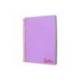 Bloc Liderpapel DIN A6 micro wonder 120 hojas cuadro 5mm 4 bandas tapa plástio 90 gr color violeta