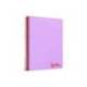 Bloc Liderpapel DIN A6 micro wonder 120 hojas cuadro 5mm 4 bandas tapa plástio 90 gr color violeta
