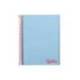Bloc Liderpapel DIN A6 micro wonder 120 hojas cuadro 5mm 4 bandas tapa plástio 90 gr color azul