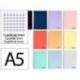 Cuaderno espiral liderpapel a5 wonder tapa plastico 80h 90gr cuadro 5mm con margen colores surtidos "no se pueden elegir"
