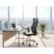 SILLA Q-CONNECT DIRECCION BERGAMO MALLA/SIMILPIEL ALT MAX 1210MM ANCH 520MM PROF 480MM RUEDAS PREMIUM NEGRO