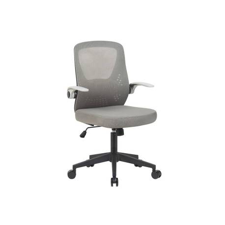 SILLA Q-CONNECT OFICINA TERNI MALLA ALT MAX 1050 MM ANC 500 MM PROF 480 MM COLOR GRIS CUERPO NEGRO