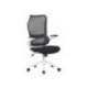 SILLA Q-CONNECT OFICINA CATANIA MALLA ALT MAX 1230 MM ANC 510 MM PROF 490 MM RUEDAS PREMIUM COLOR NEGRO BLANCO