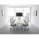 SILLA Q-CONNECT OFICINA CATANIA MALLA ALT MAX 1230 MM ANC 510 MM PROF 490 MM RUEDAS PREMIUM COLOR GRIS BLANCO