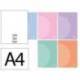 LIBRETA LIDERPAPEL 360 TAPA DE PLASTICO A4 48 HOJAS 90G/M2 LISO SIN MARGEN COLORES PASTEL SURTIDOS
