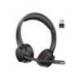 AURICULAR Q-CONNECT INALAMBRICO DIADEMA CON MICROFONO FLEXIBLE Y BOTON DE BLUETOOTH USB COLOR NEGRO