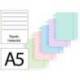 CUADERNO INGENIOX FOAM A5 80H RAYADO HORIZONTAL COLORES PASTEL SURTIDOS