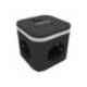 REGLETA FELLOWES CUBO MULTIENCHUFES 3 TOMAS CORRIENTE + 2XUSB C + A USB A COLOR NEGRO