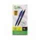 BOLIGRAFO LIDERPAPEL PUNTA 1 MM RETRACTIL CON CLIP ACABADO SOFT TOUCH TINTA AZUL CUERPO AMARILLO