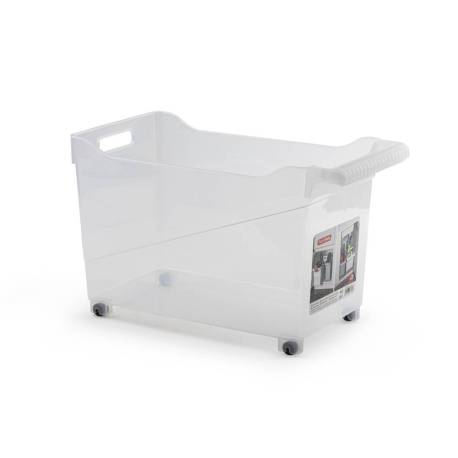 CARRITO MULTIUSOS PLASTICFORTE N 2 TRANSPARENTE CON ASA 240X455X275 MM