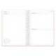 AGENDA ESCOLAR ANTARTIK 26-27 ESPIRAL ESSENTIALS DIA PAGINA A5+ BILINGUE 80G PAPEL FSC ROSA