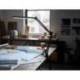 LAMPARA DE ESCRITORIO Q-CONNECT RIGEL LED 8W 320 LM ALUMINIO CON PINZA BRAZO DOBLE3 ARTICULACIONES COLOR NEGRO