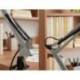 LAMPARA DE ESCRITORIO Q-CONNECT ANTARES METALICA CONPINZA INTERRUPTOR BRAZO DOBLE 3 ARTICULACIONES COLOR NEGRO