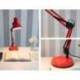 LAMPARA DE ESCRITORIO Q-CONNECT POLARIS METALICA CONINTERRUPTOR BRAZO DOBLE 3 ARTICULACIONES COLOR ROJO