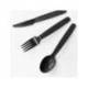 CUBIERTO POLIPROPILENO ARCHIVO 2000 LIBRE BPA PACK 1 CUCHARA + 1 TENEDOR + 1 CUCHILLO 18,5 CM COLOR GRIS