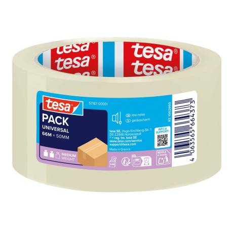 CINTA ADHESIVA TESA TRANSPARENTE POLIPROPILENO 66 MT X 50 MM PARA EMBALAJE