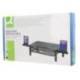 SOPORTE Q-CONNECT PARA MONITOR METALICO REGULABLE EN ALTURA CON CAJON Y DOS SOPORTES PARA MOVIL