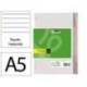 Recambio Liderpapel DIN A5 6 taladros 70gr rayado horizontal