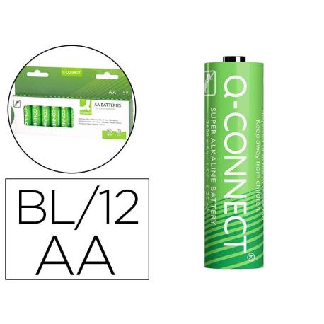 Pila Q-Connect Alcalina AA Blister de 12 unidades