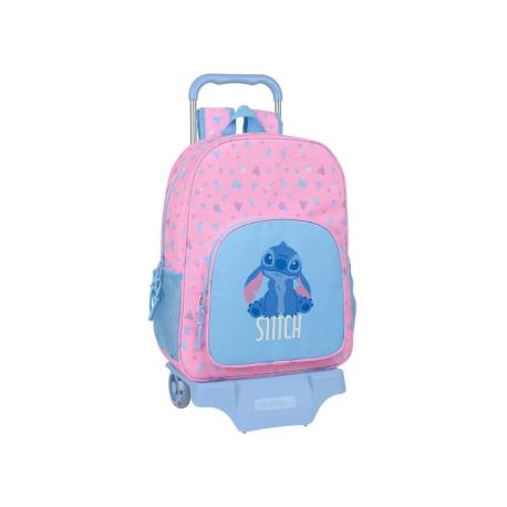 MOCHILA ESCOLAR 185 SAFTA CON CARRO 705 STITCH BRIGHT 340X260X110 MM