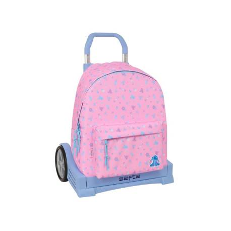 MOCHILA ESCOLAR 774 SAFTA CON CARRO EVOLUTION STITCH BRIGHT 420X330X150 MM