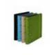 CARPETA PARDO 4 ANILLAS 35 MM CARTON COMPACTO DIN A4 RECAMBIO 120 H 90 GR EXPOSITOR 8 UNIDADES COLORES