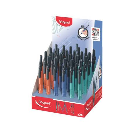 COMPAS MAPED DUO PEN COLORES SURTIDOS