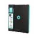 CARPETA CON RECAMBIO ANTARTIK A4 CUADRO 5MM FOAM 4 ANILLAS 35MM MIXTAS BICOLOR NEGRO MENTA