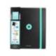 CARPETA CON RECAMBIO ANTARTIK A4 CUADRO 5MM FOAM 4 ANILLAS 35MM MIXTAS BICOLOR NEGRO MENTA