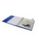 CARPETA CON RECAMBIO ANTARTIK A4 CUADRO 5MM FOAM 4 ANILLAS 35MM MIXTAS BICOLOR NEGRO AZUL