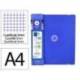 CARPETA CON RECAMBIO ANTARTIK A4 CUADRO 5MM FOAM 4 ANILLAS 35MM MIXTAS COLOR AZUL
