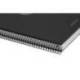 CUADERNO ESPIRAL ANTARTIK MICRO A4 TAPA FOAM 120H 90GR CUADRO 5MM 5 BANDAS 4 TALADROS COLOR NEGRO