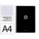 CUADERNO ESPIRAL ANTARTIK A4 TAPA FOAM 80H 90GR CUADRO 4MM CON MARGEN COLOR NEGRO