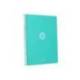 CUADERNO ESPIRAL ANTARTIK A4 TAPA FOAM 80H 90GR CUADRO 4MM CON MARGEN COLOR MENTA