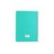 CUADERNO ESPIRAL ANTARTIK A4 TAPA FOAM 80H 90GR CUADRO 4MM CON MARGEN COLOR MENTA