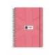 AGENDA ESCOLAR ANTARTIK 26-27 ESPIRAL PACK AND GO DIA PAGINAA5+ BILINGÜE 80G PAPEL FSC ROSA CORAL